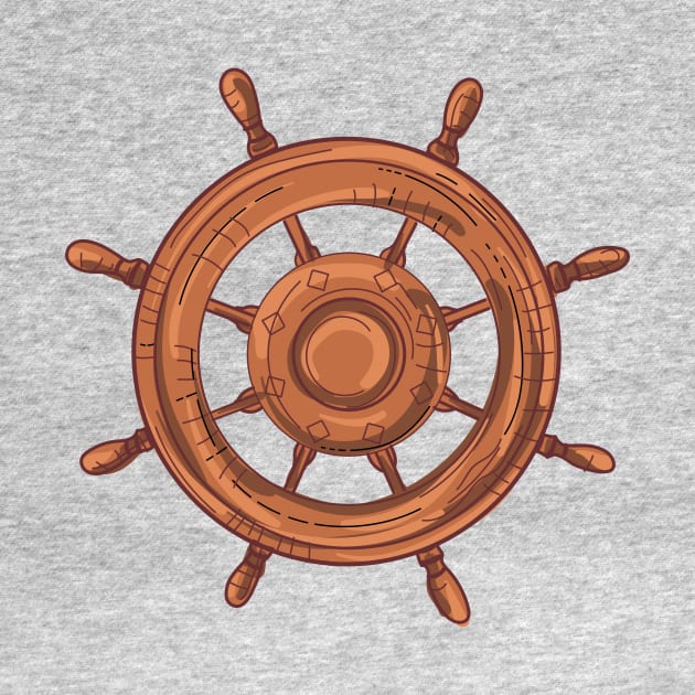Vintage Ship Wheel by SWON Design